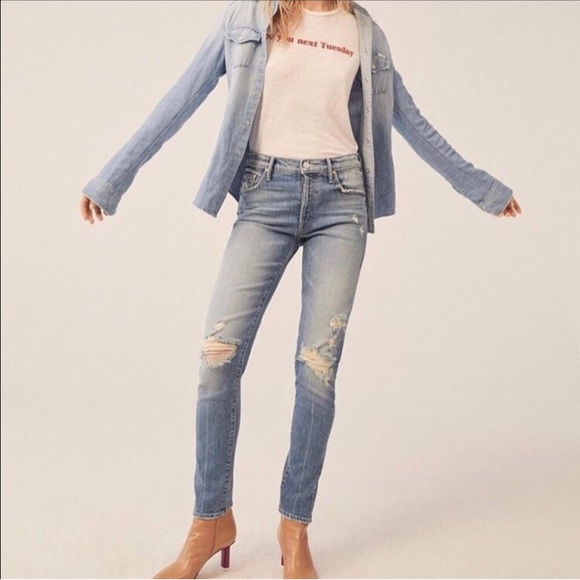 mother the stinger flood jeans